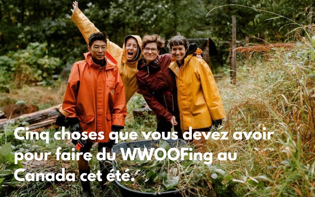 Cinq choses que vous devez avoir pour faire du WWOOFing au Canada cet été