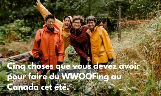 Cinq choses que vous devez avoir pour faire du WWOOFing au Canada cet été