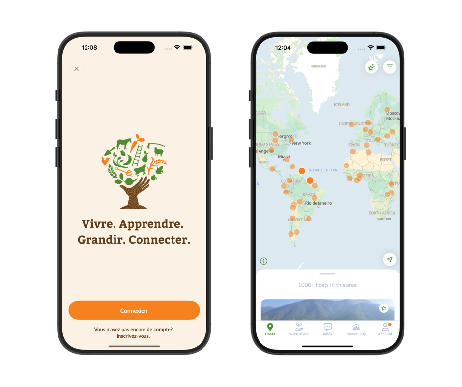 téléphone avec images de wwoof canada
